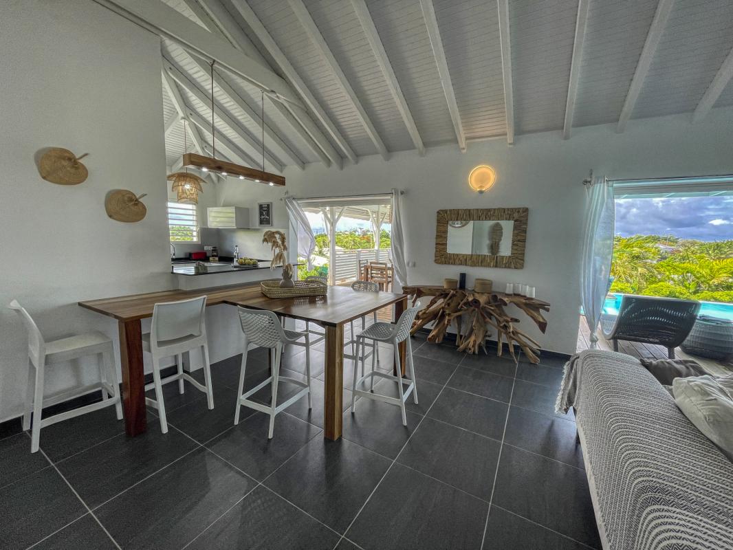 Location Villa 6 personnes avec piscine Saint François Guadeloupe-séjour