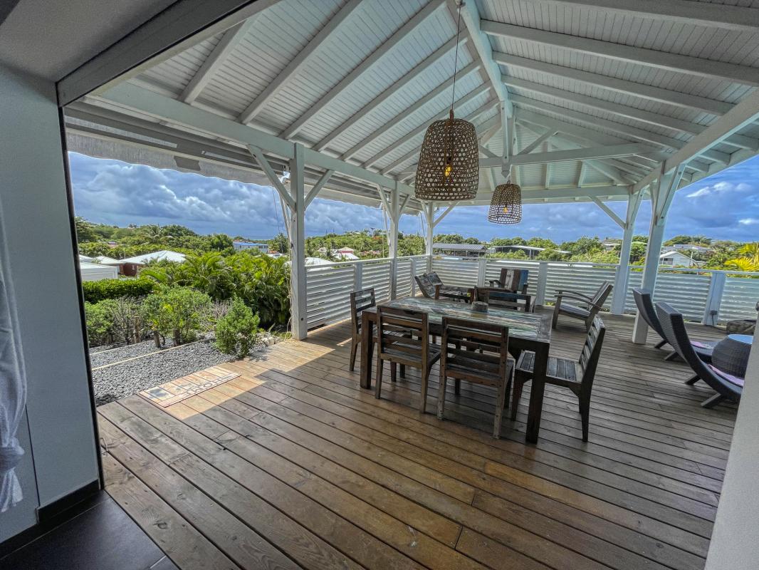 Location Villa 6 personnes avec piscine Saint François Guadeloupe-terrasse