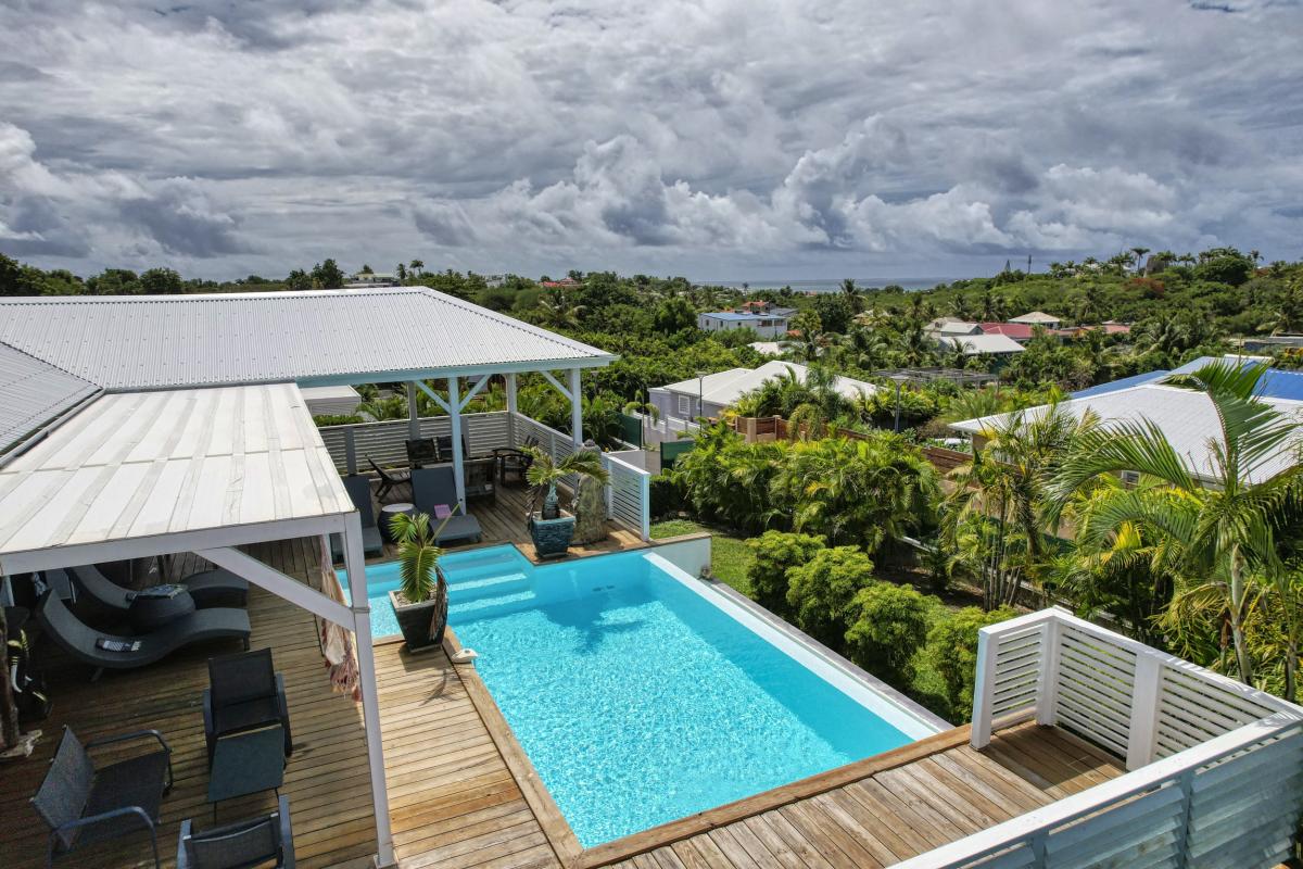 Location Villa 6 personnes avec piscine Saint François Guadeloupe-vue ensemble