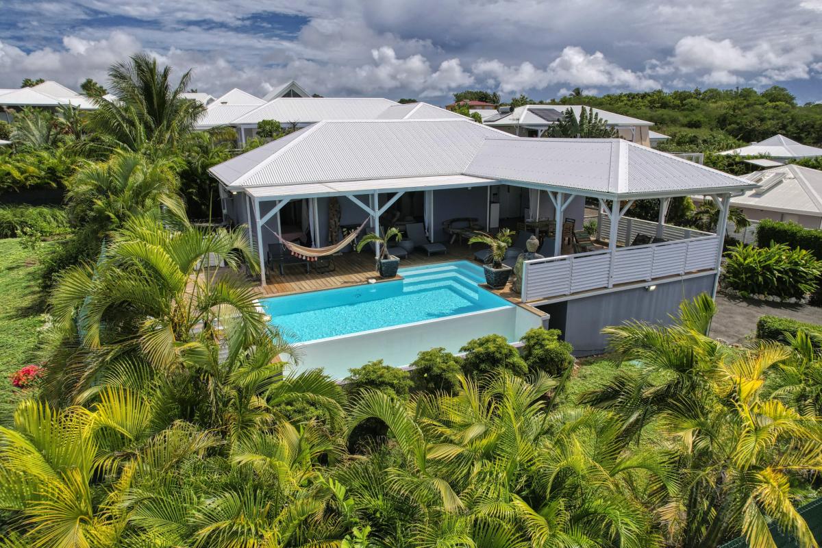 Location Villa 6 personnes avec piscine Saint François Guadeloupe-vue ensemble