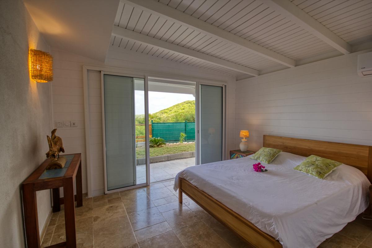 villa swimming pool and ocean view - view from bedroom 2