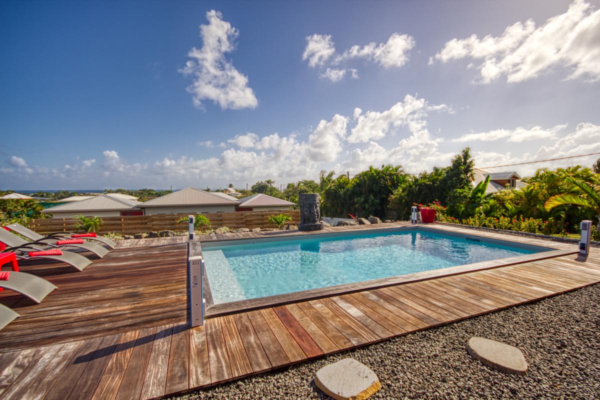 Guadeloupe St François villa à louer pour 8 personnes avec piscine et vue mer