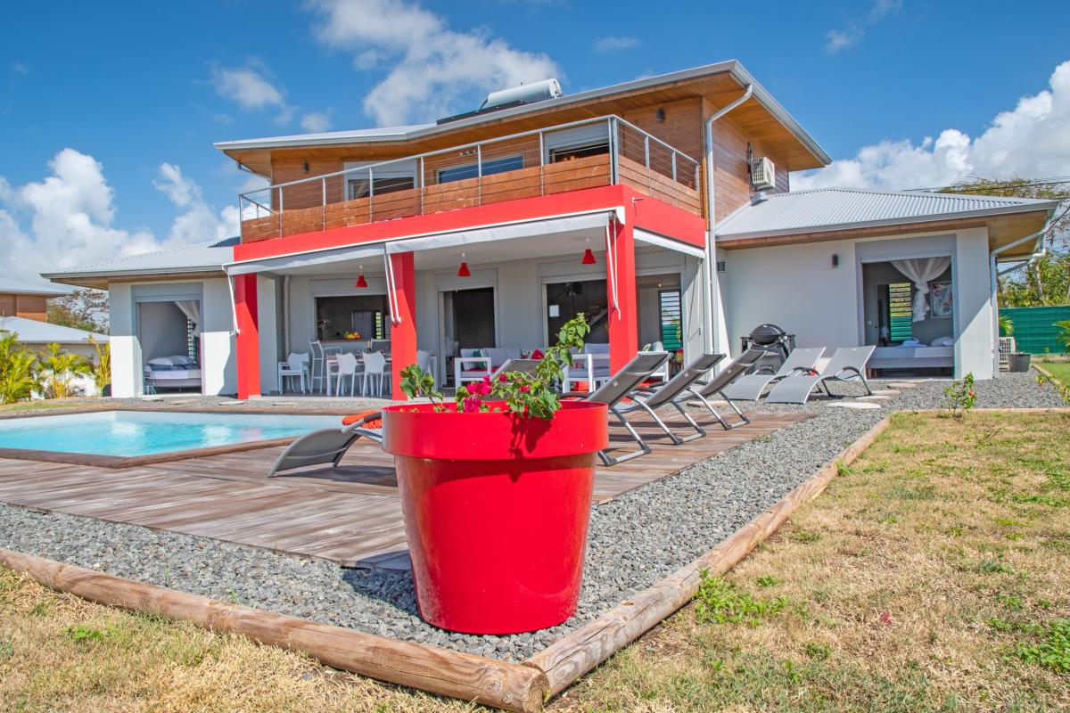 Guadeloupe St François villa à louer pour 8 personnes avec piscine et vue mer