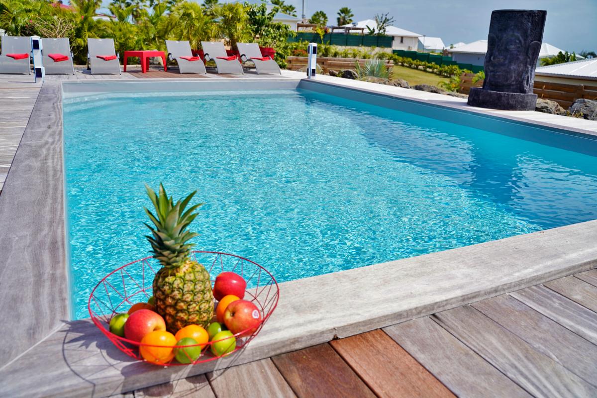 Guadeloupe St François villa à louer pour 8 personnes avec piscine et vue mer