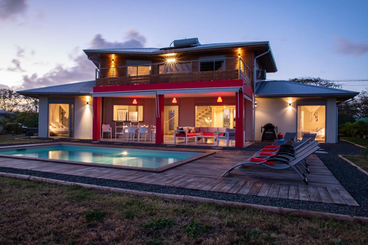 Guadeloupe St François villa à louer pour 8 personnes avec piscine et vue mer