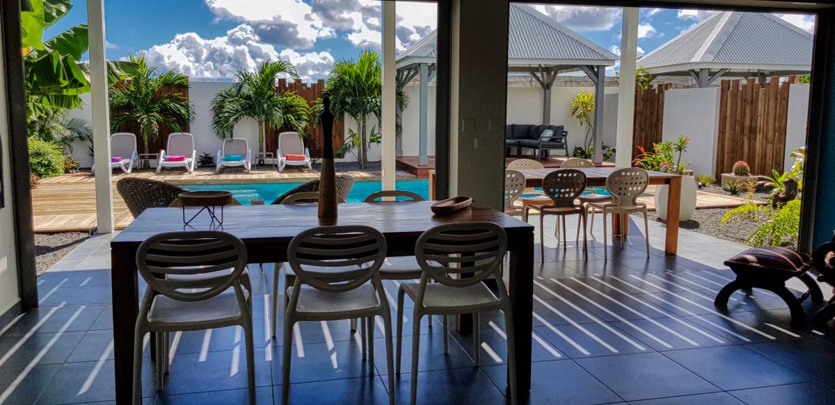 Villa 3 chambres pour 6 personnes avec piscine à louer à saint françois guadeloupe