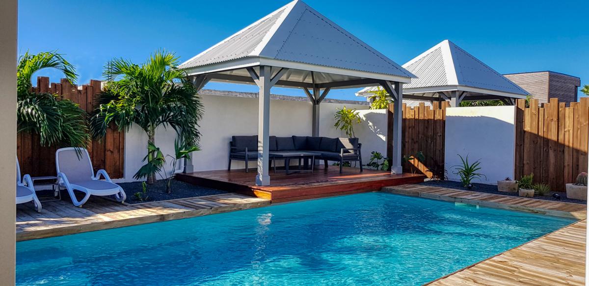 Villa 3 chambres pour 6 personnes avec piscine à louer à saint françois guadeloupe