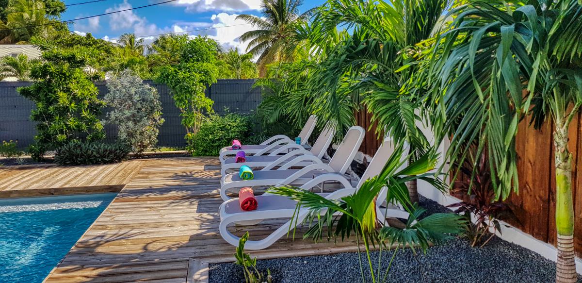 Villa 3 chambres pour 6 personnes avec piscine à louer à saint françois guadeloupe