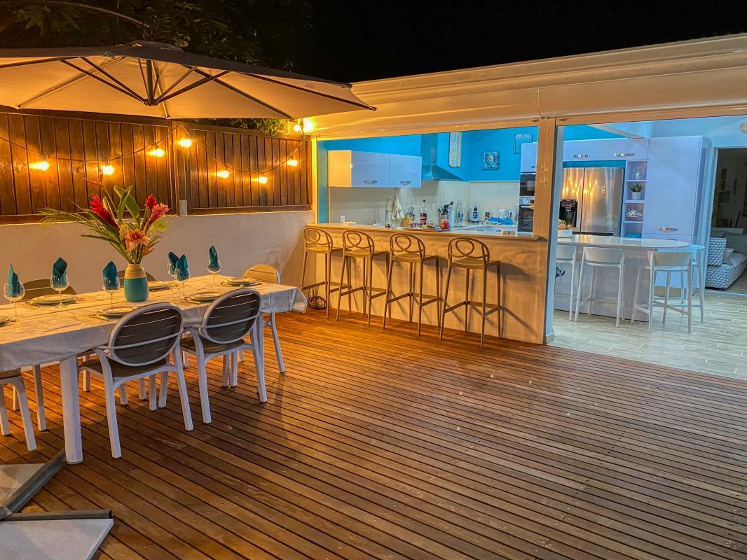 Location villa 3 chambres pour 6 personnes avec piscine à proximité de la plage à St François en Guadeloupe