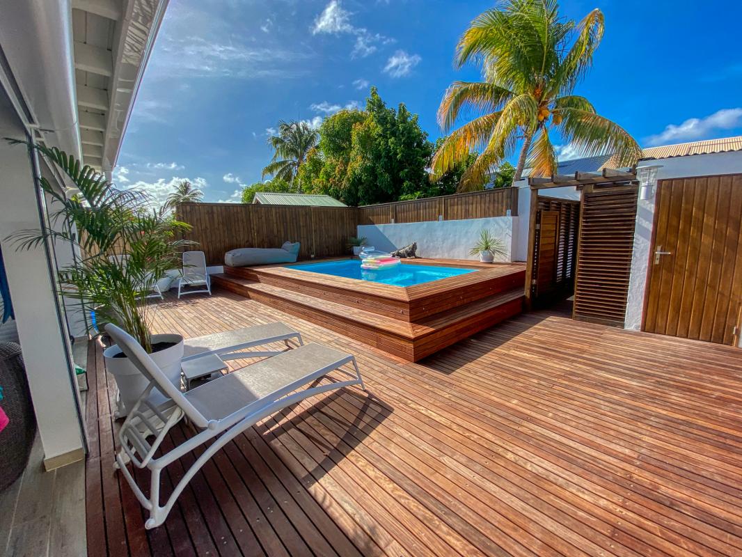Location villa 3 chambres pour 6 personnes avec piscine à proximité de la plage à St François en Guadeloupe