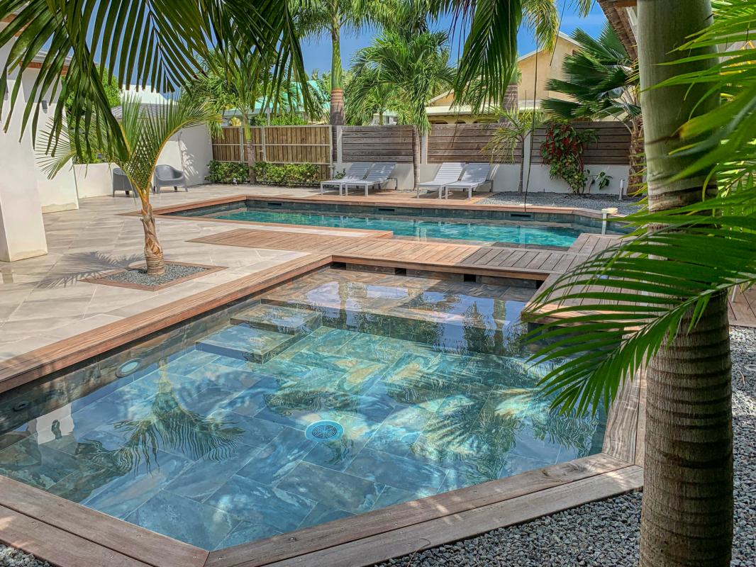 Location villa 4 chambres pour 8 personnes avec piscine à Saint François en Guadeloupe - villa Manzana 