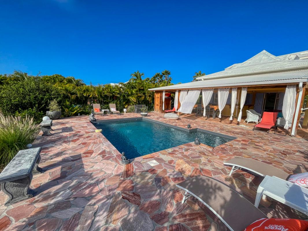 Location villa 3 chambres 6 personnes avec piscine à Saint François en Guadeloupe - vue d'ensemble