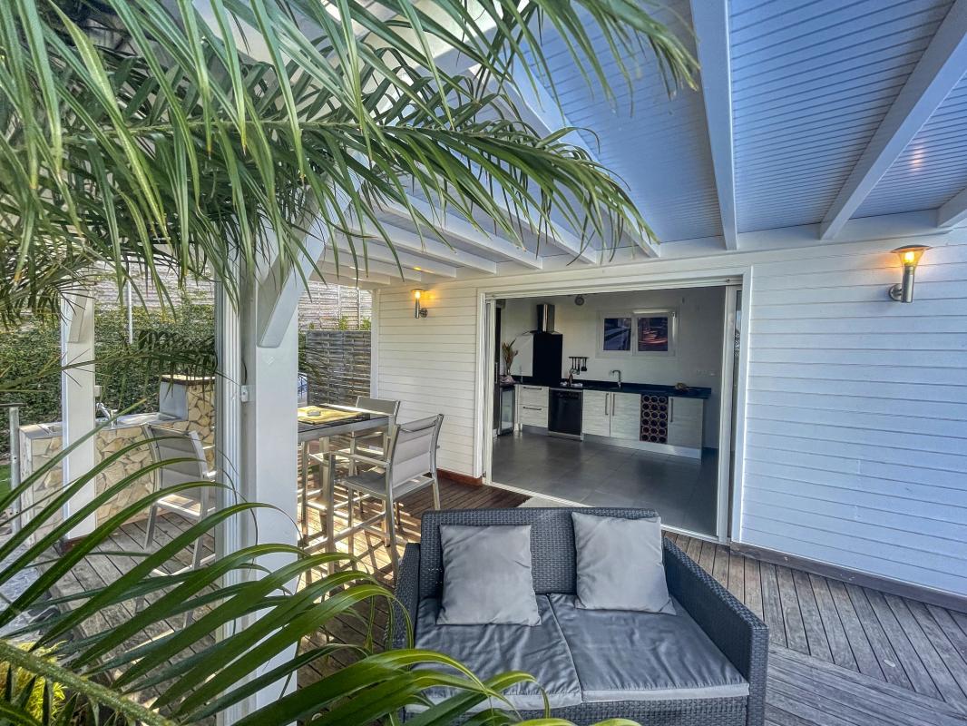 Location villa Guadeloupe Saint François - villa 1 chambre 2 adultes et 1 enfant - piscine et vue mer