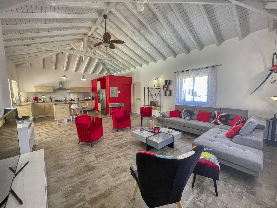 Location villa Guadeloupe Saint François - 3 suites avec salle de douche pour 6 personnes - piscine 