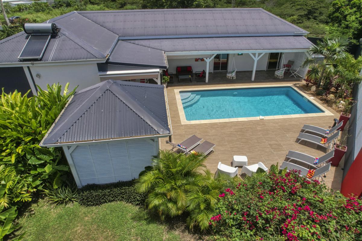 Location villa Guadeloupe Saint François - 3 suites avec salle de douche pour 6 personnes - piscine 
