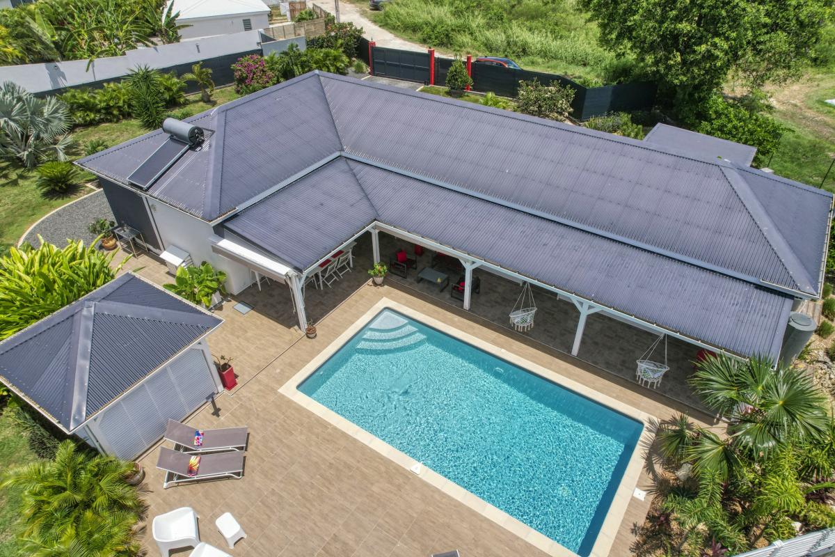 Location villa Guadeloupe Saint François - 3 suites avec salle de douche pour 6 personnes - Vue du ciel