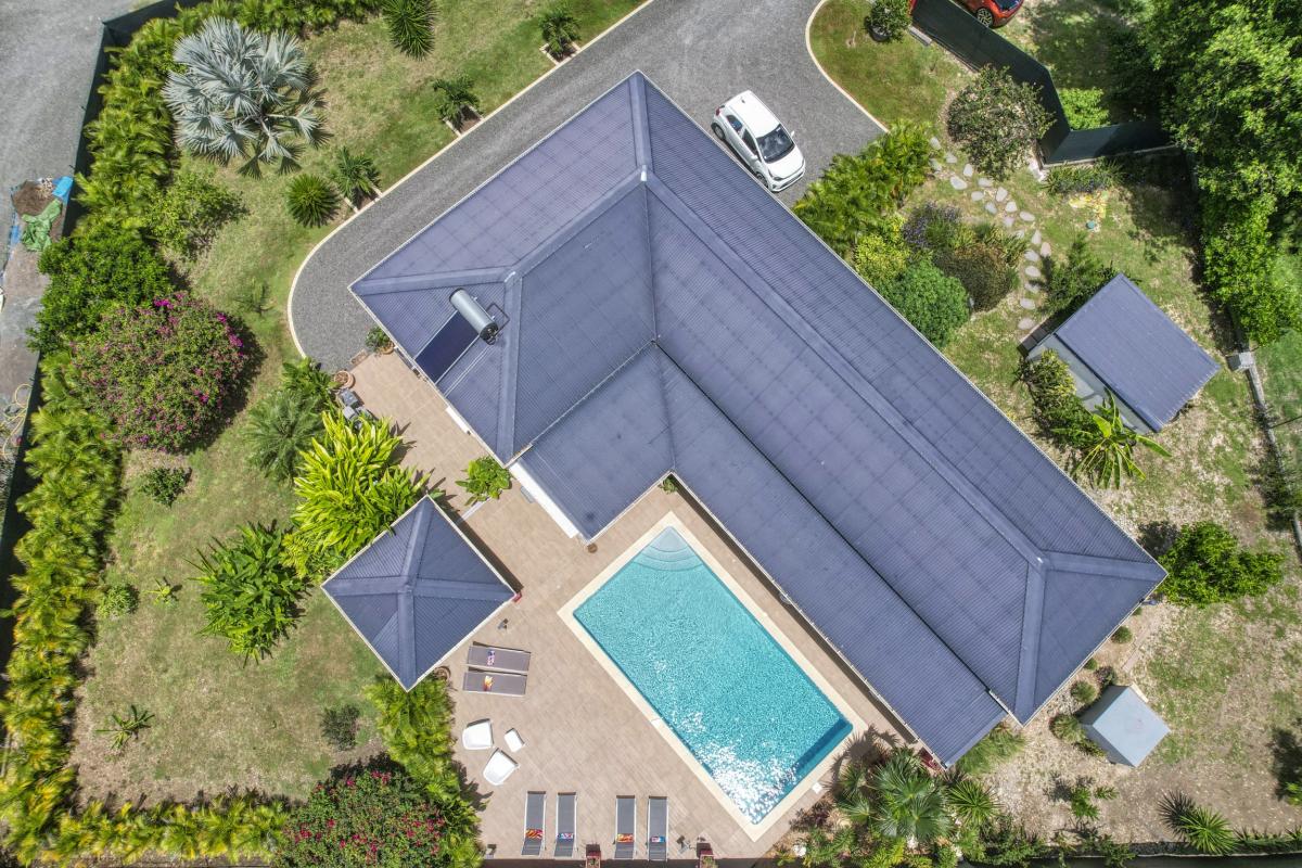 Location villa Guadeloupe Saint François - 3 suites avec salle de douche pour 6 personnes - Vue du ciel