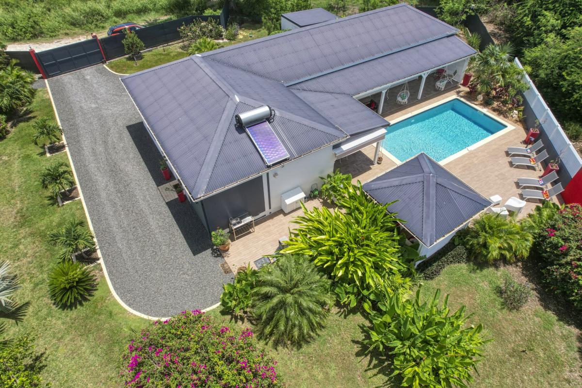 Location villa Guadeloupe Saint François - 3 suites avec salle de douche pour 6 personnes - Vue du ciel