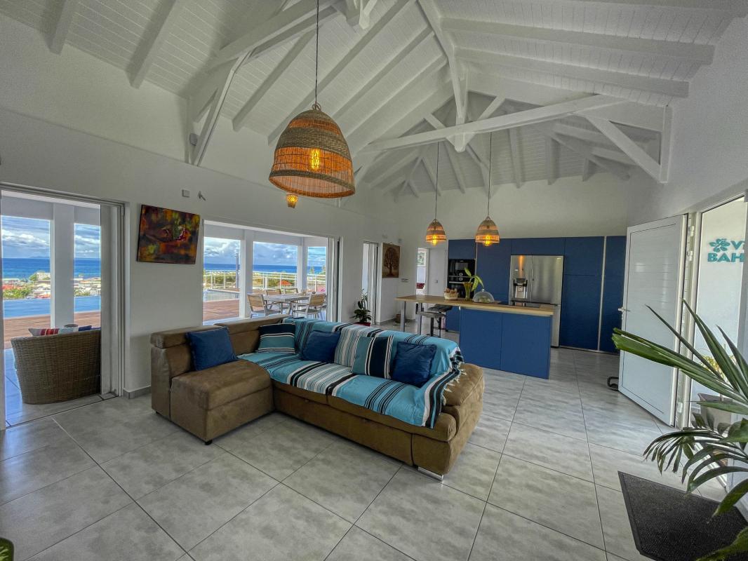 Villa vue mer exceptionnelle à Saint François Guadeloupe-pièce de vie