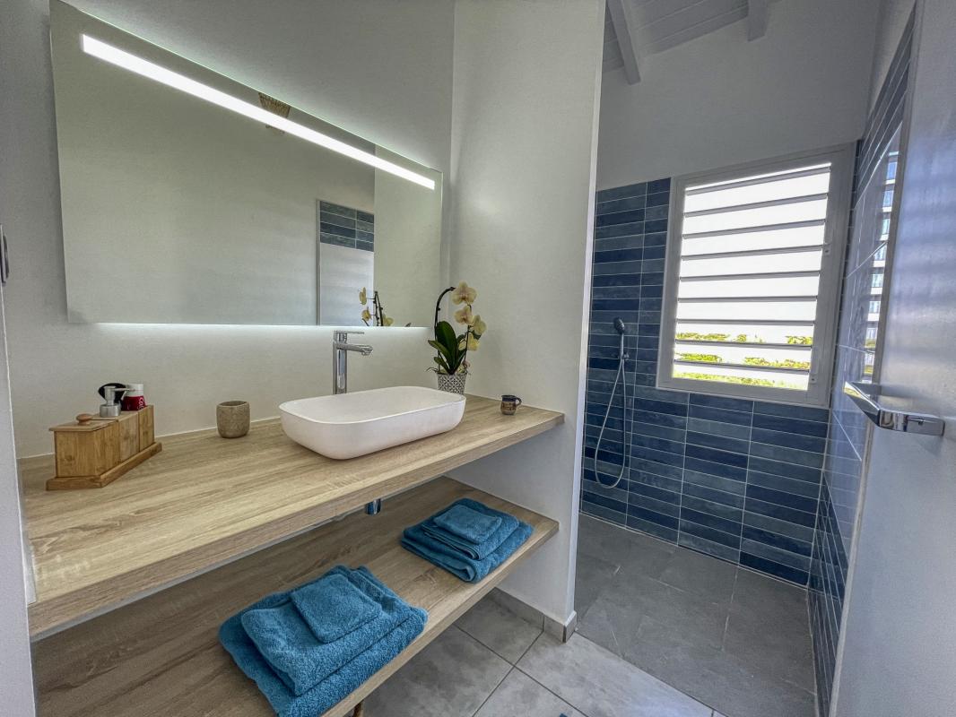 Villa vue mer exceptionnelle à Saint François Guadeloupe-salle d'eau commune