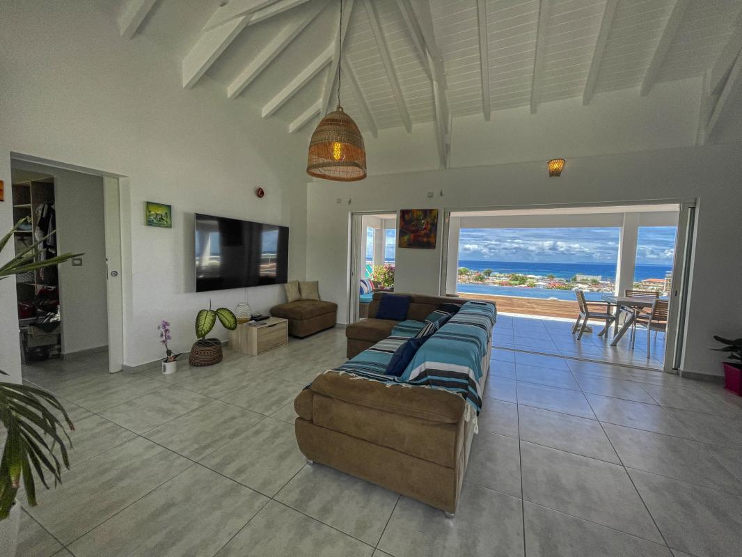 Villa vue mer exceptionnelle à Saint François Guadeloupe-salon