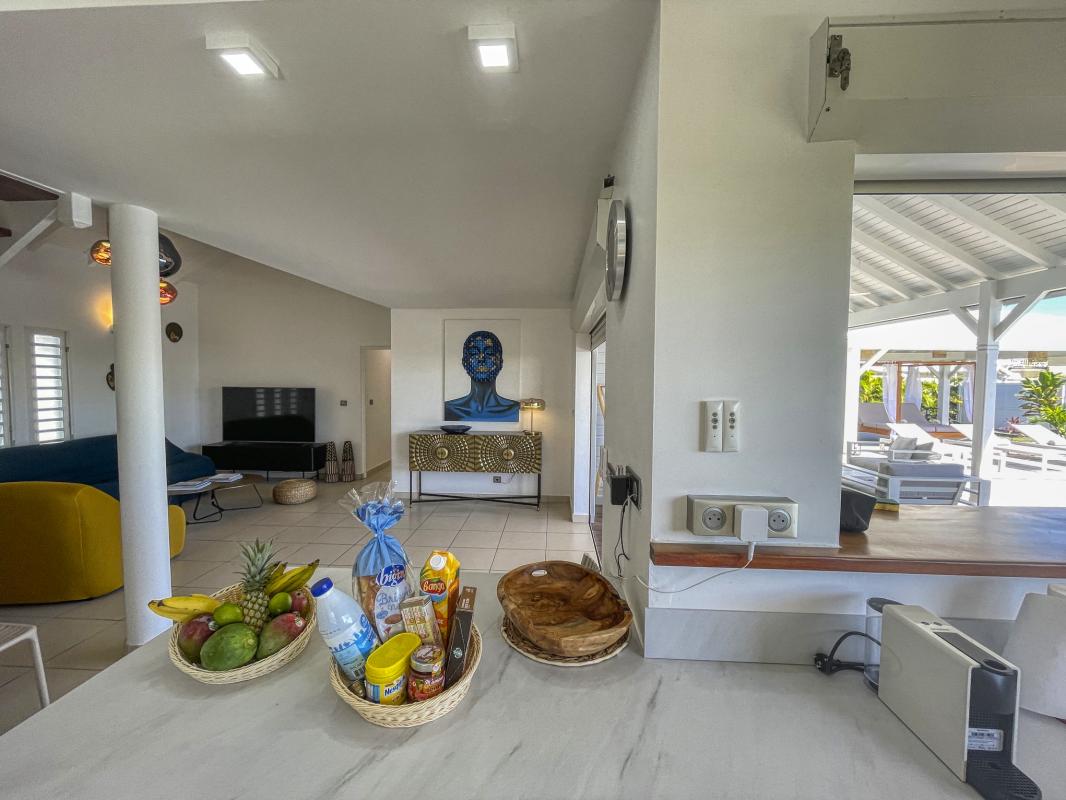 Villa 5 chambres à louer à Saint François Guadeloupe-1er petit déjeuner