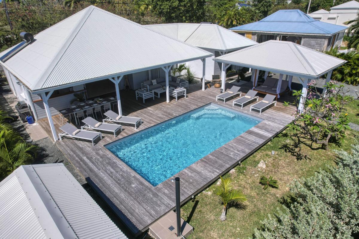 Villa 5 chambres à louer à Saint François Guadeloupe-vue du ciel