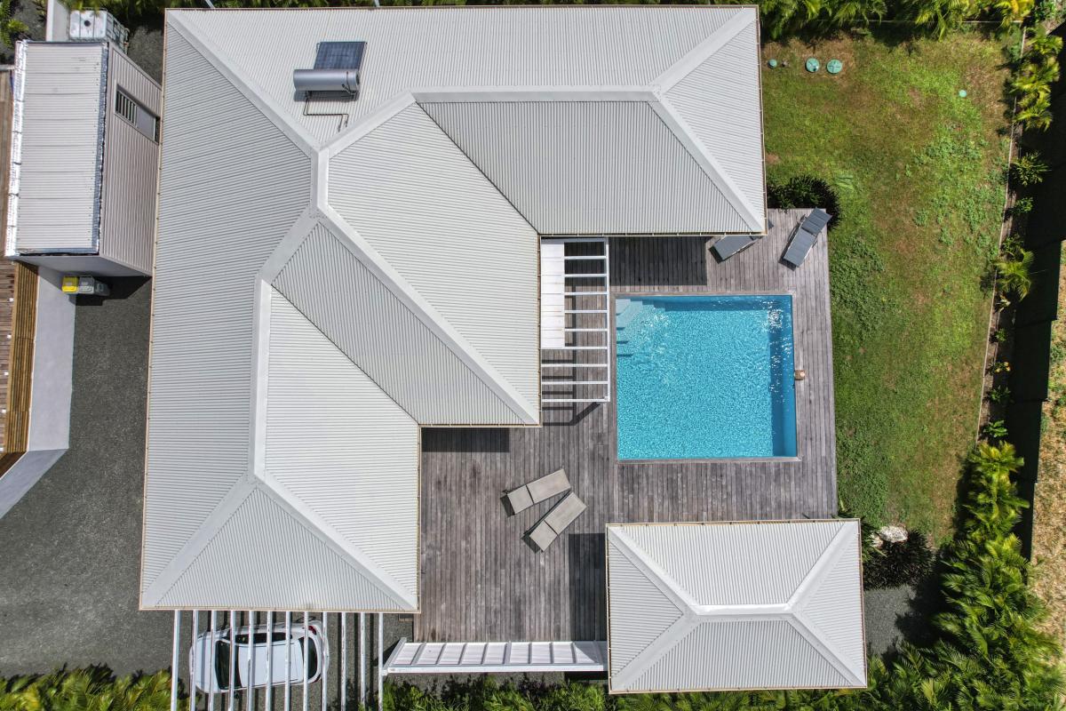 A louer villa 3 chambres piscine Saint François Guadeloupe_ Vue Aérienne