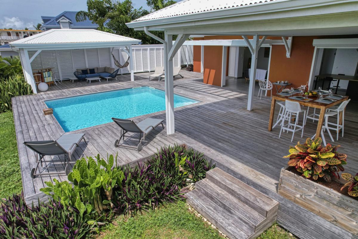 A louer villa 3 chambres piscine Saint François Guadeloupe_ Vue d'ensemble 