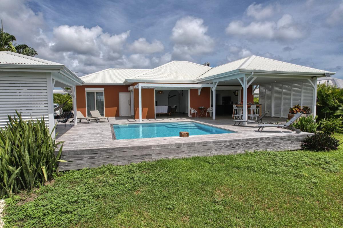 A louer villa 3 chambres piscine Saint François Guadeloupe_ Vue d'ensemble 
