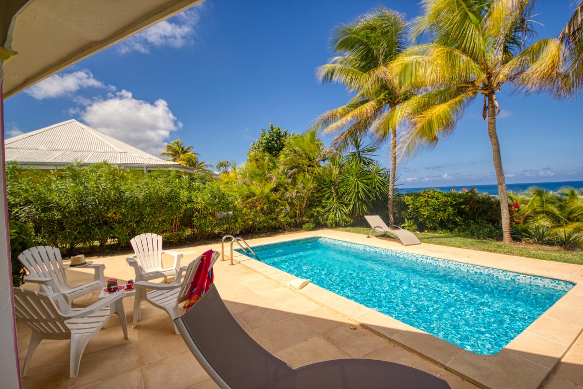 Location villa 3 chambres pour 6 personnes avec piscine et vue mer - Saint François en Guadeloupe