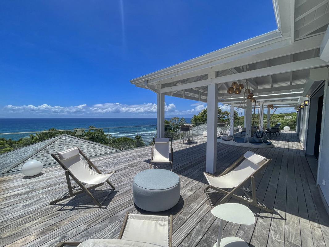 A louer villa 4 chambres vue mer Saint François Guadeloupe_ Terrasse Haut 