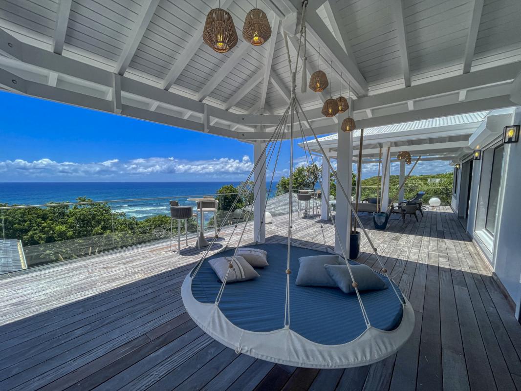 A louer villa 4 chambres vue mer Saint François Guadeloupe_ Terrasse Haut 