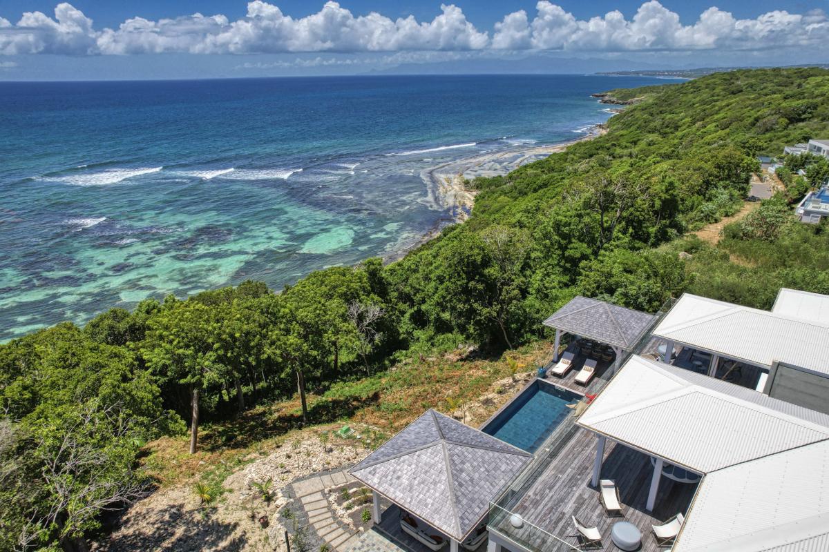 A louer villa 4 chambres vue mer Saint François Guadeloupe_ Vue aérienne 