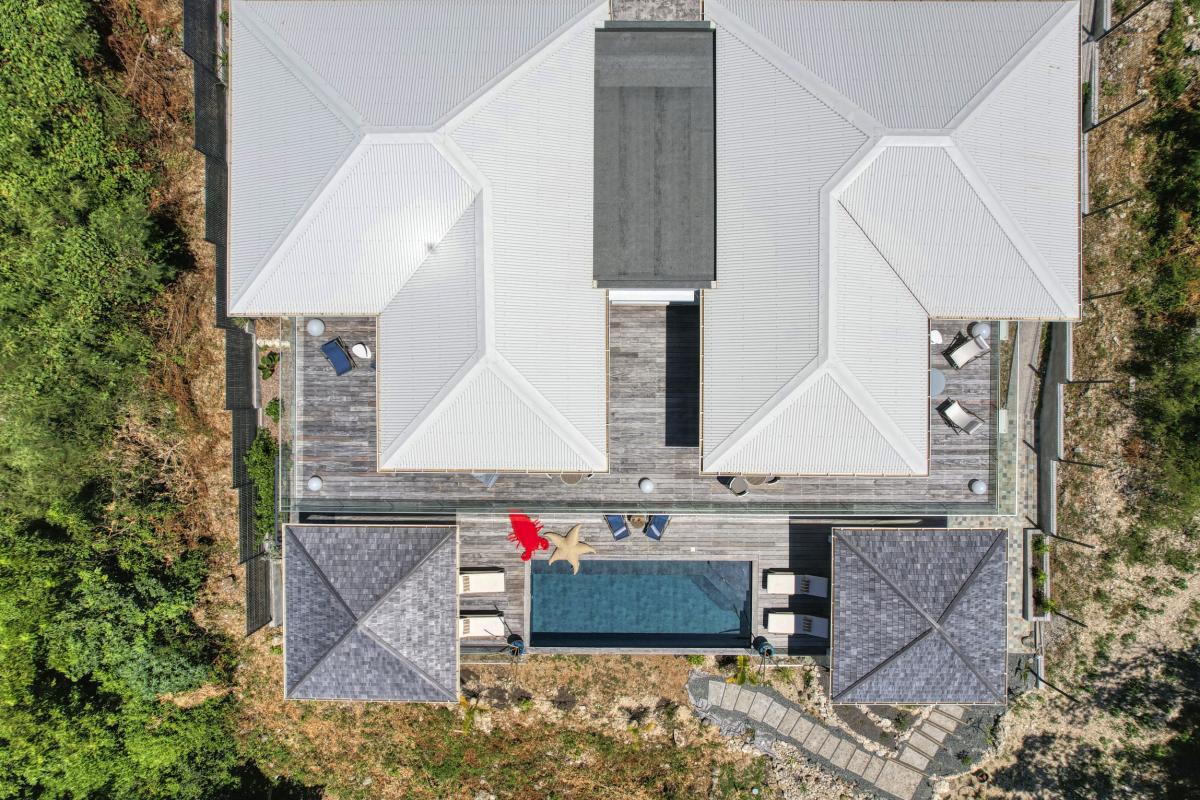 A louer villa 4 chambres vue mer Saint François Guadeloupe_ Vue aérienne 