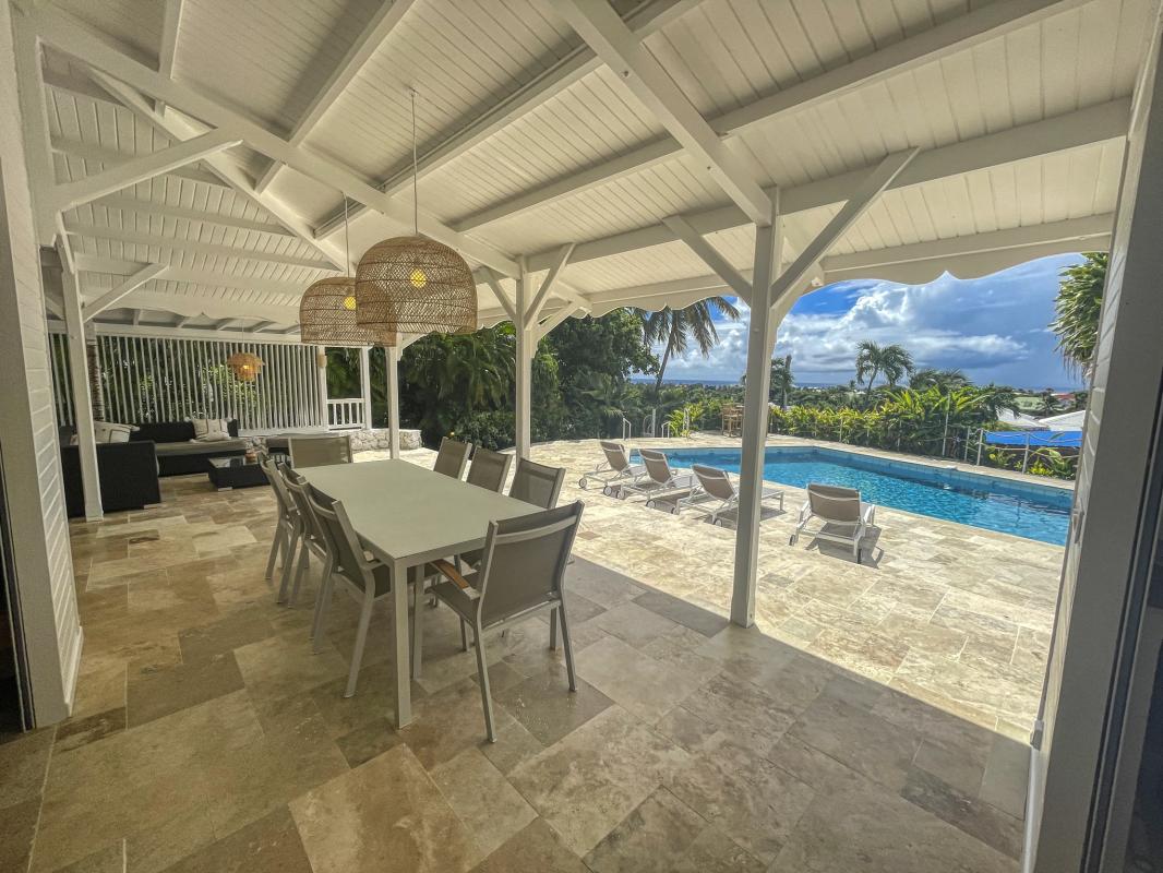 A louer villa 8 personnes Saint François Guadeloupe_ Terrasse