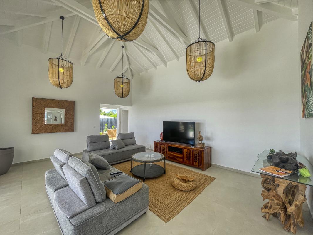 A louer villa proche plage à pieds Saint François Guadeloupe_ Salon 