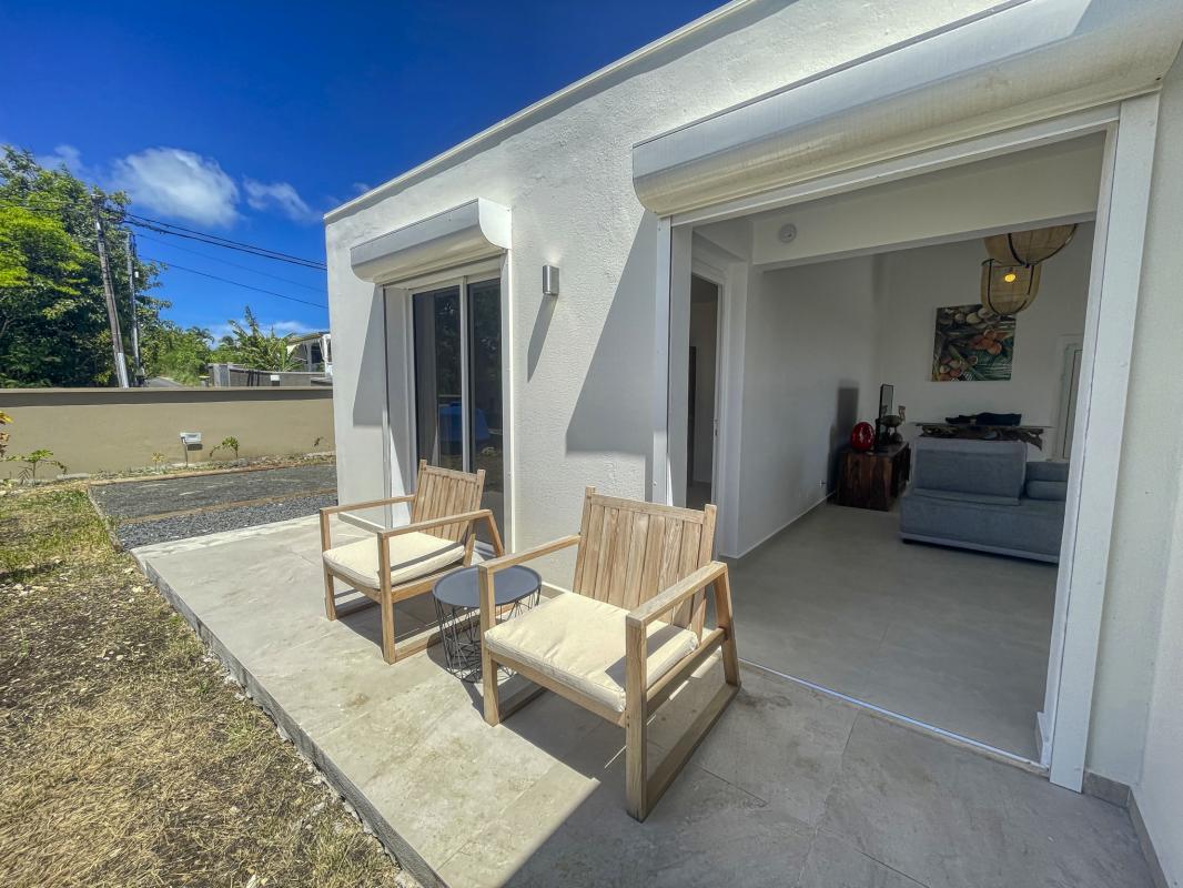 A louer villa proche plage à pieds Saint François Guadeloupe_ Terrasse 