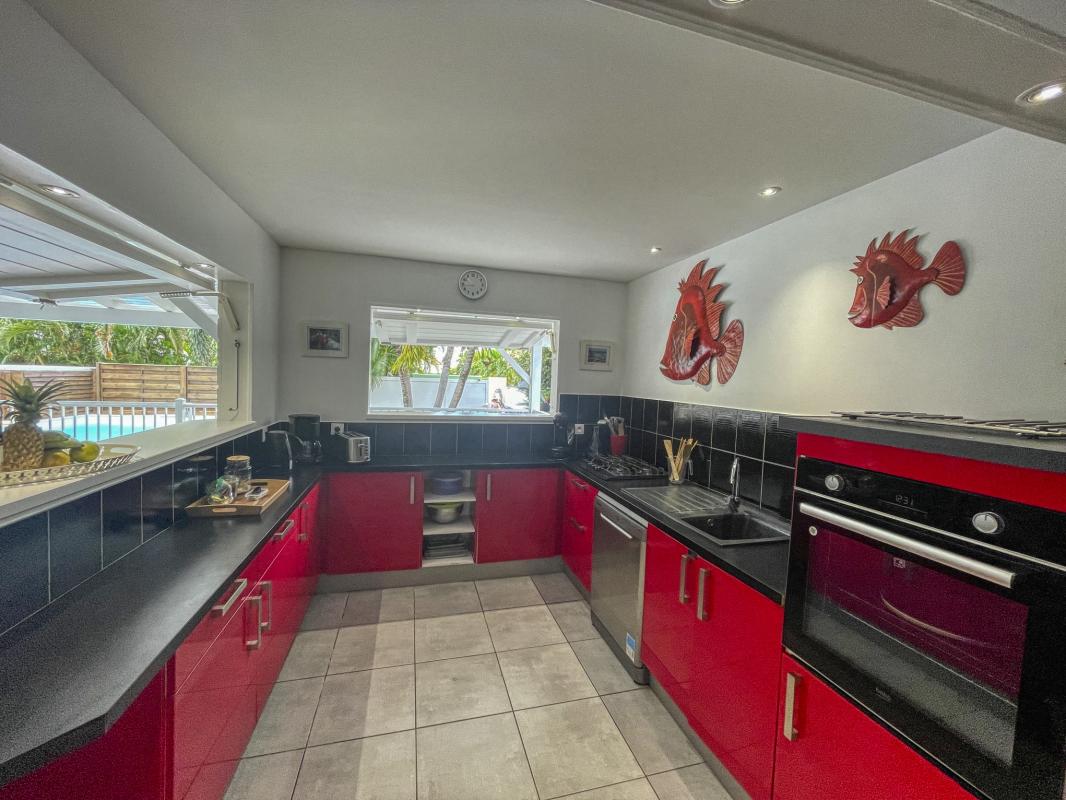 Location villa avec piscine Saint François Guadeloupe_ Cuisine 