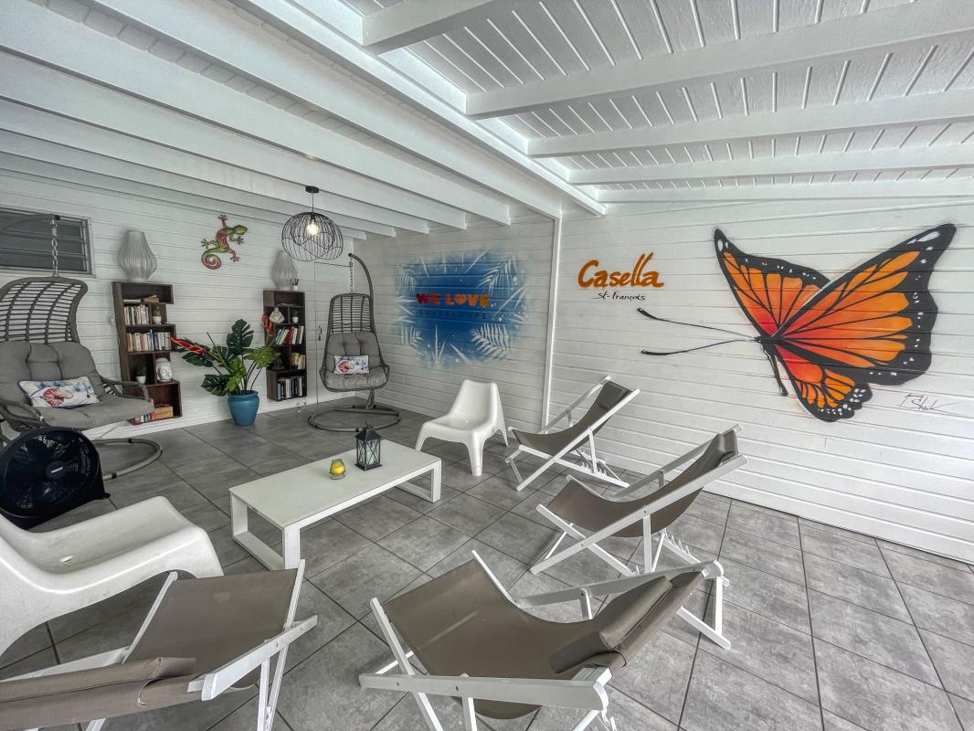 Location villa avec piscine Saint François Guadeloupe_ Terrasse