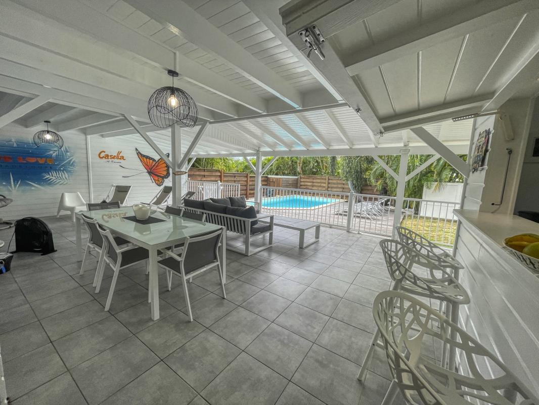 Location villa avec piscine Saint François Guadeloupe_ Terrasse