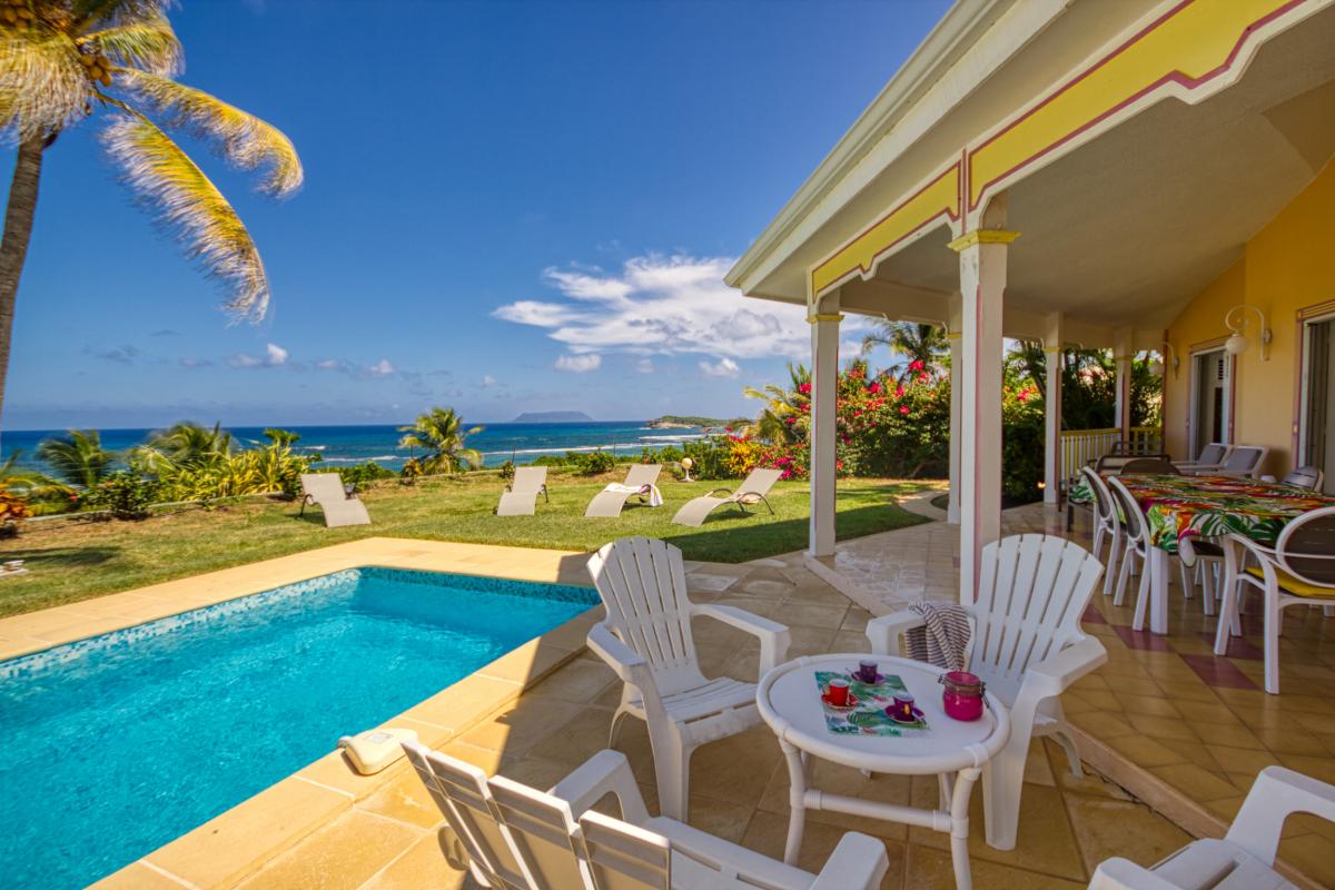 Location villa 3 chambres pour 6 personnes avec piscine et vue mer - Saint François en Guadeloupe