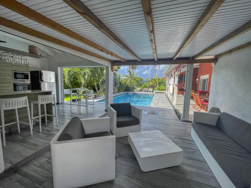 Location villa avec piscine Saint François Guadeloupe_ Terrasse 