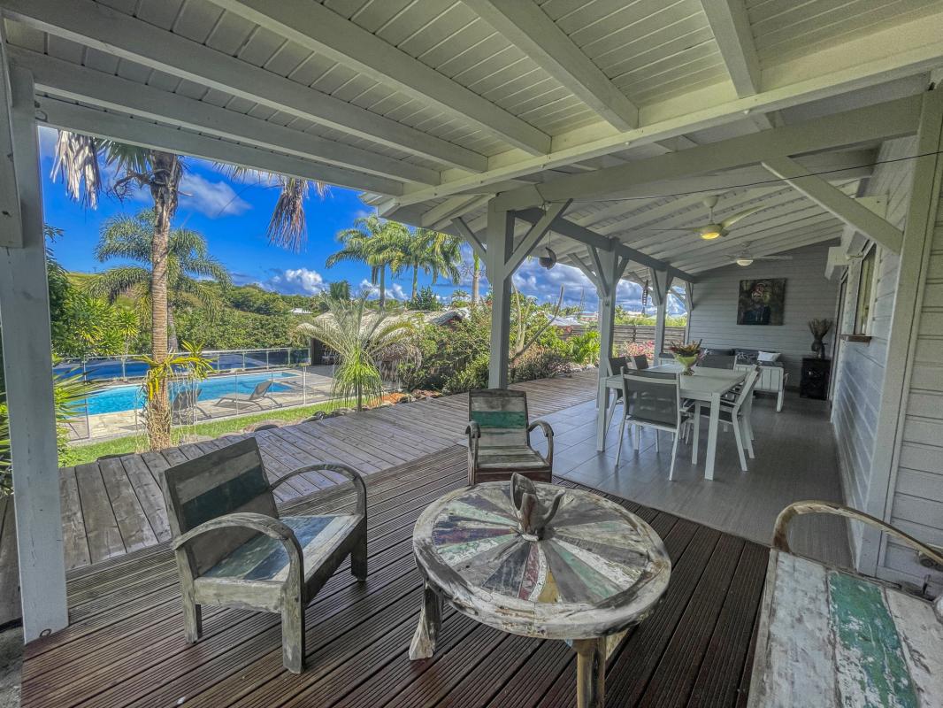 Location villa Saint François Guadeloupe_ Salon Extérieur
