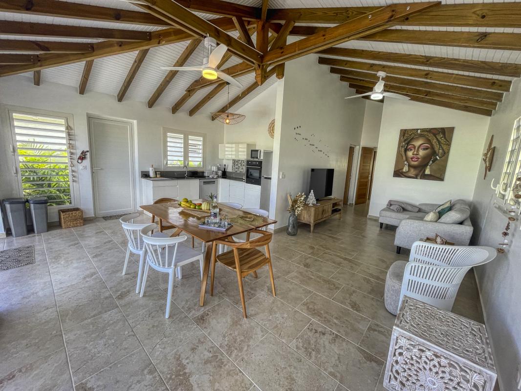 Location villa Saint François Guadeloupe-pièce à vivre