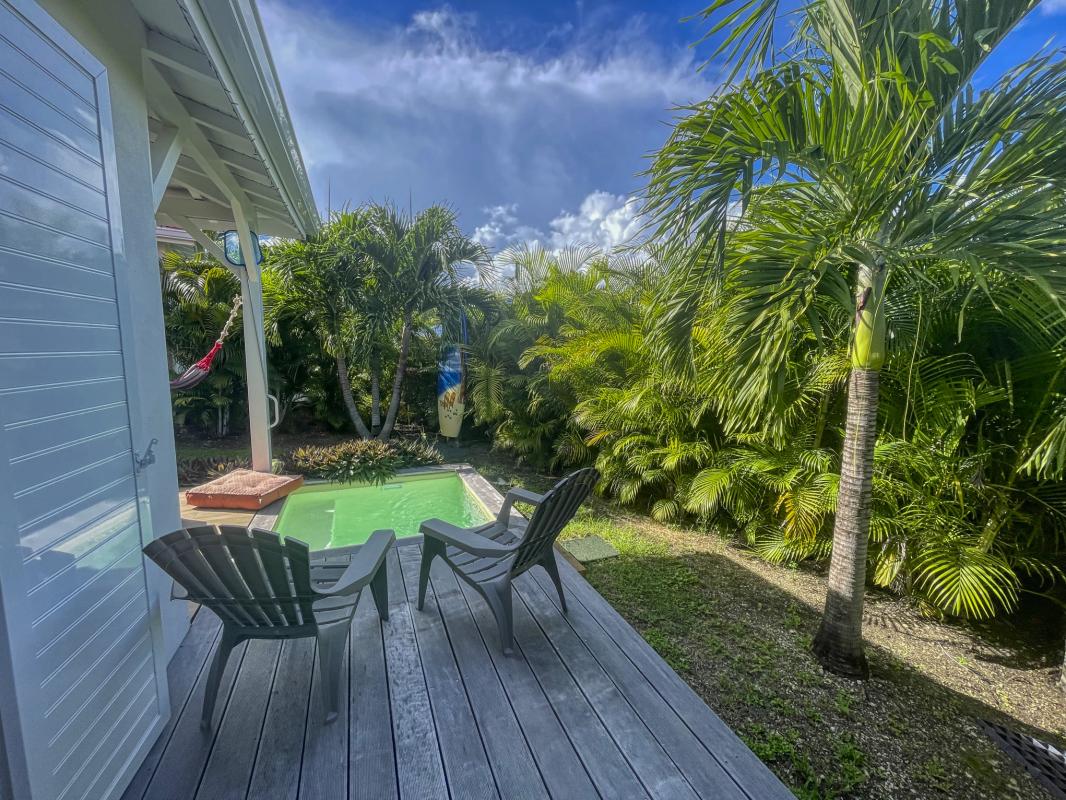 Location villa piscine Saint François Guadeloupe_terrasse
