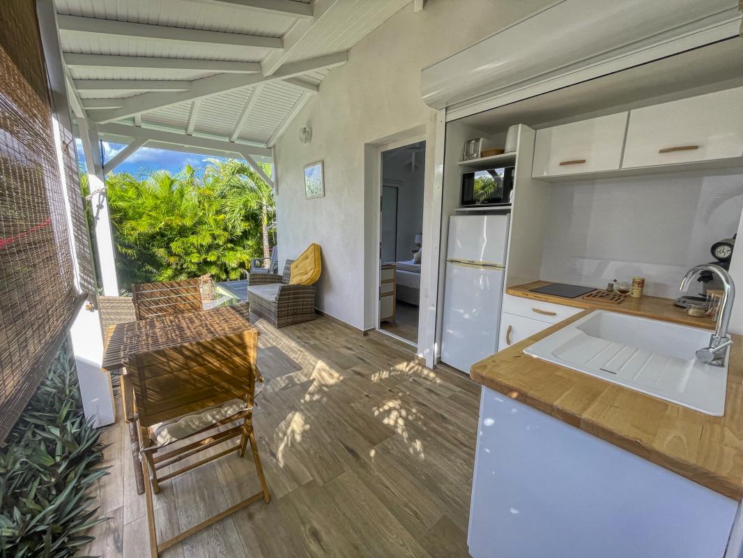 Location villa piscine Saint François Guadeloupe_terrasse