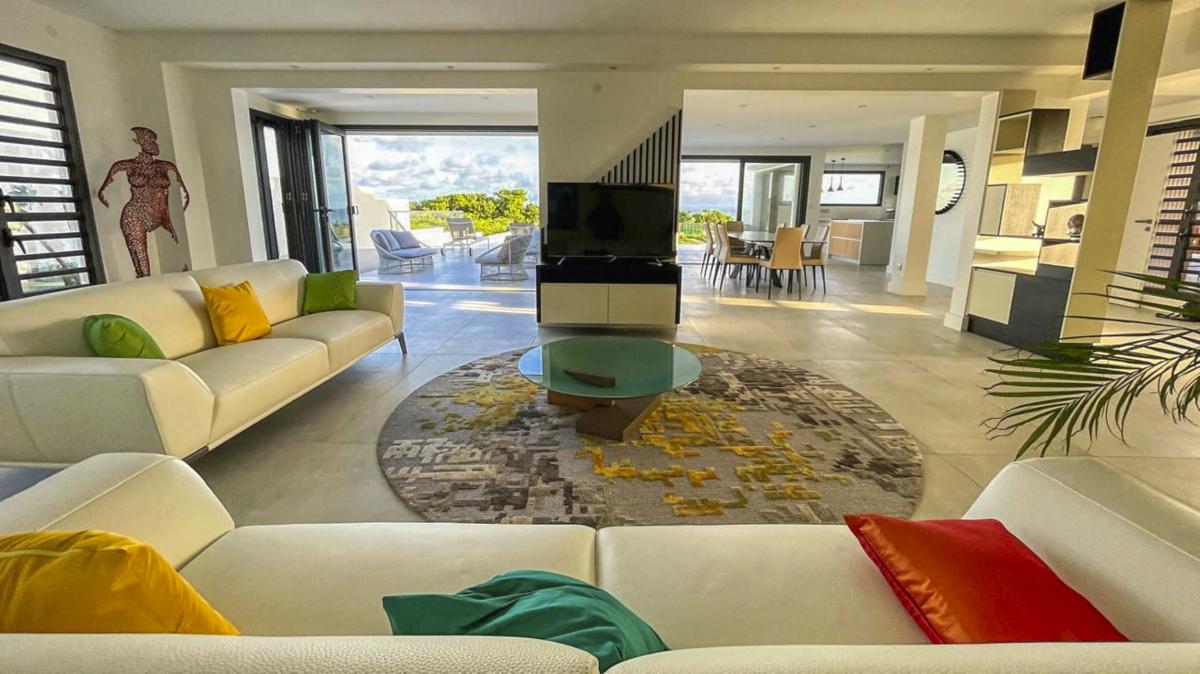 A louer Villa pied dans l'eau Saint François Guadeloupe - Pièce à vivre