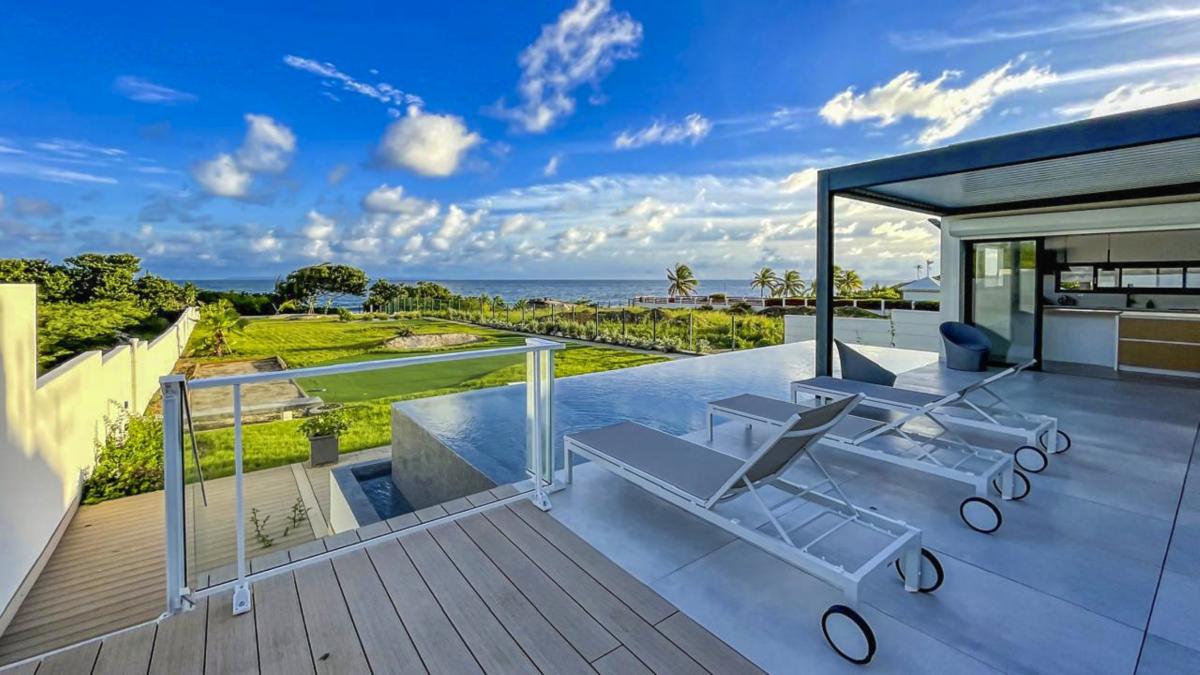 A louer Villa pied dans l'eau Saint François Guadeloupe - Vue mer
