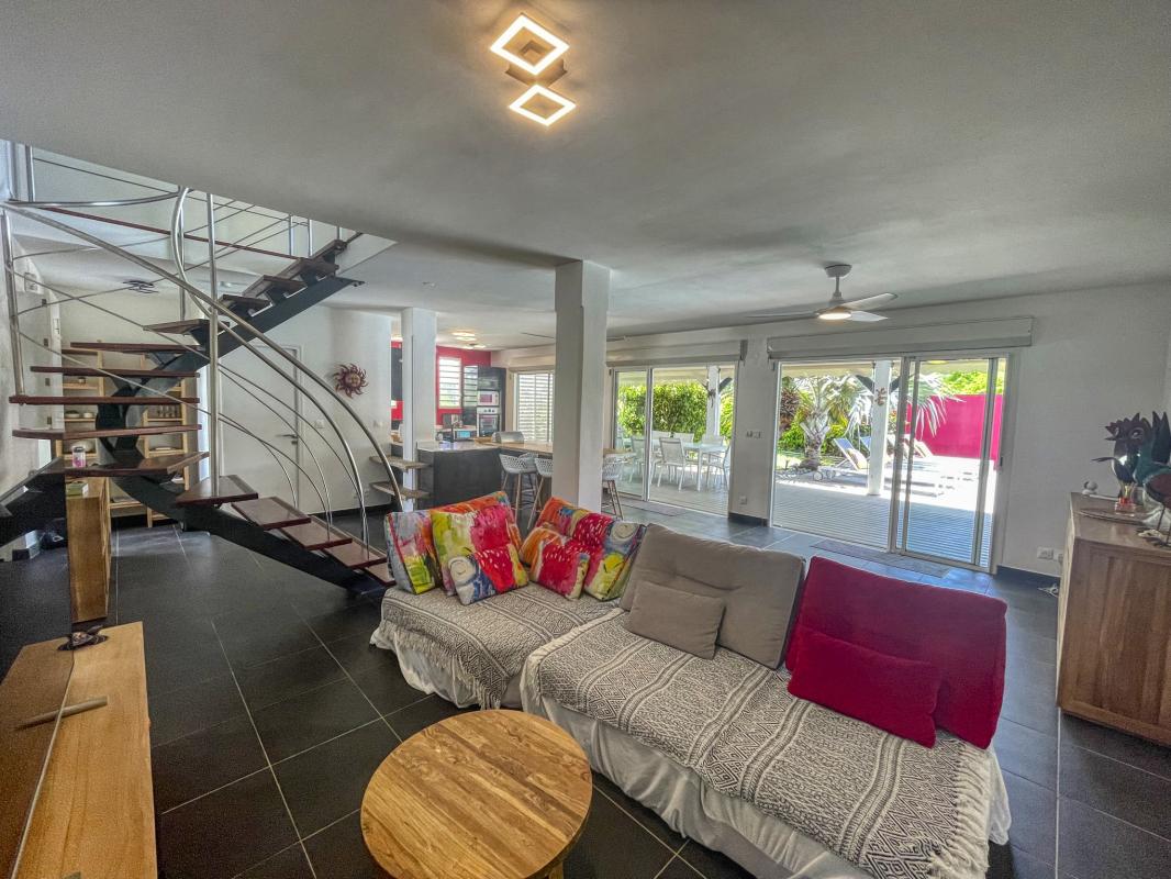 Location villa accès plage Saint François Guadeloupe- salon